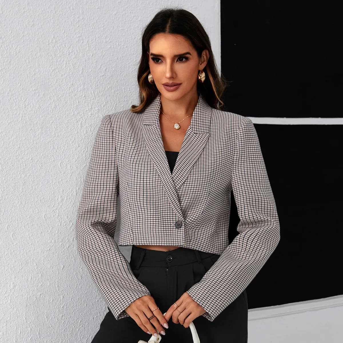 Slim-Fit Short Blazer Jacket