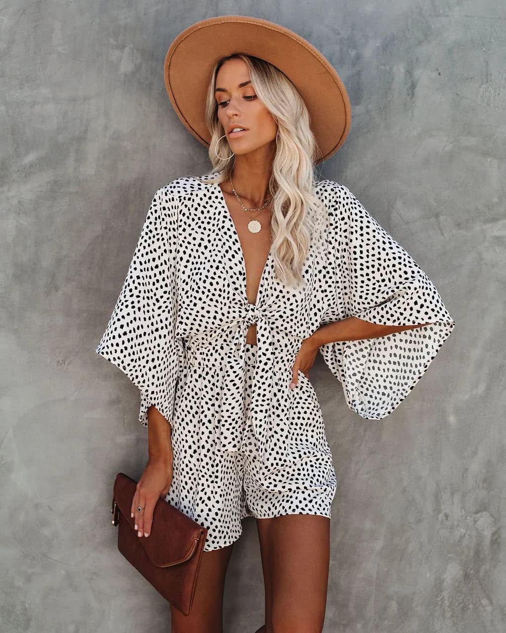 Luipaard dots jumpsuit