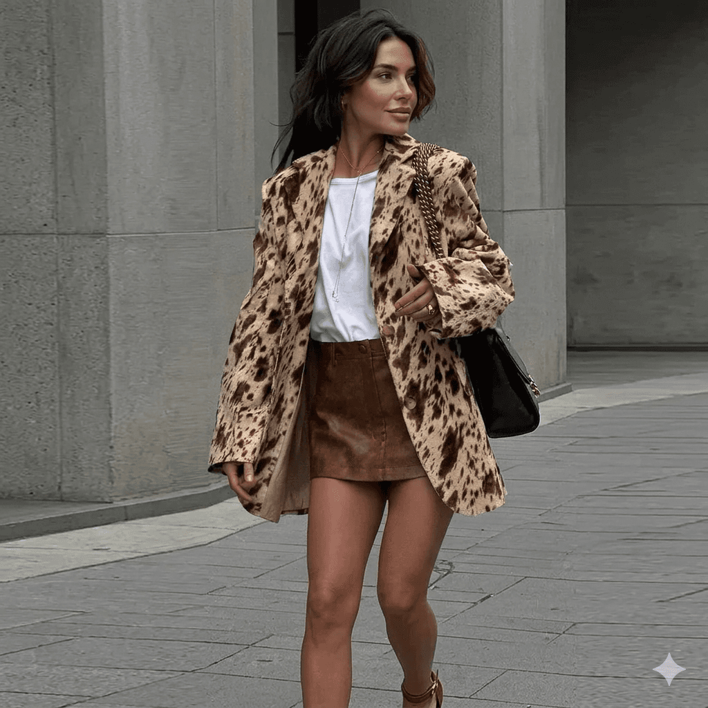 Luipaard blazer